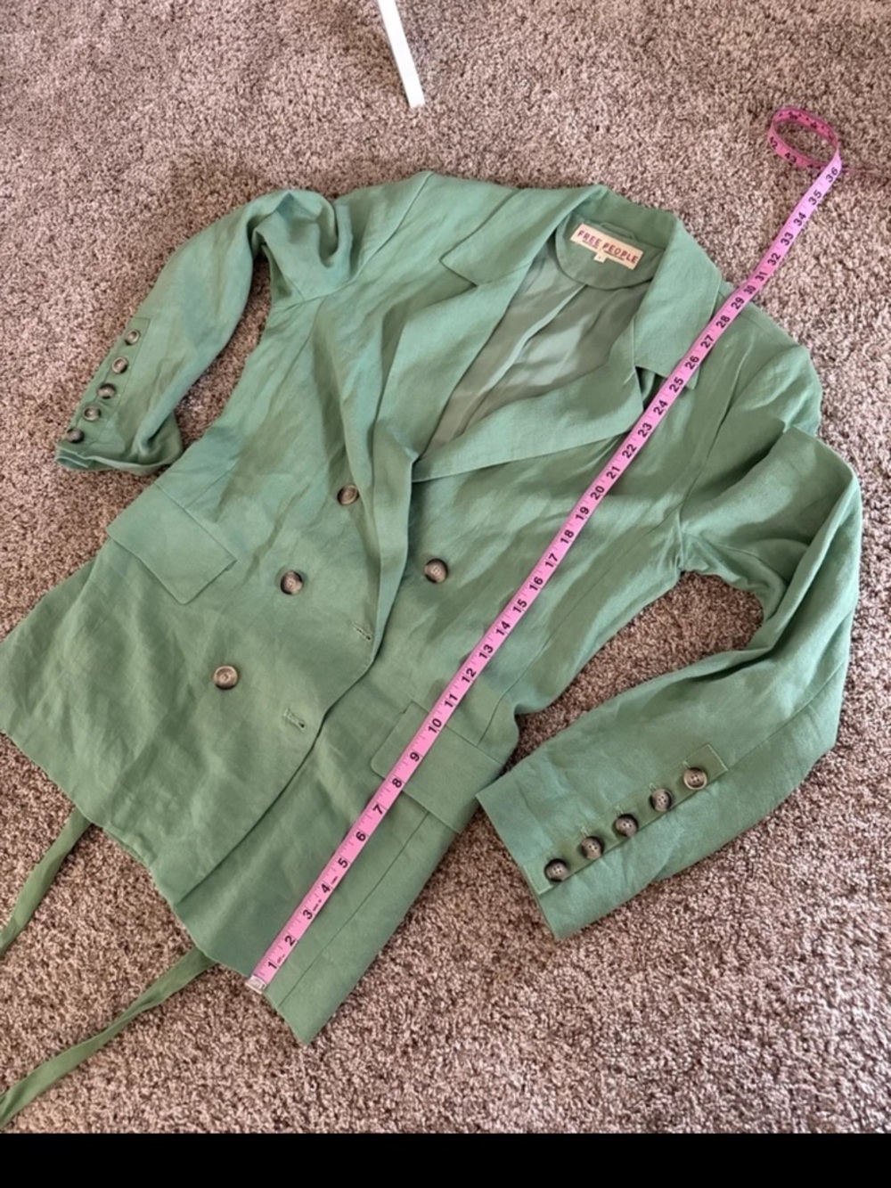 Free People Olivia Blazer in Grassland Oversized size Small - Picture 11 of 11